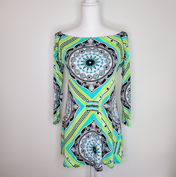 Eva Varro long green tunic medium like new!